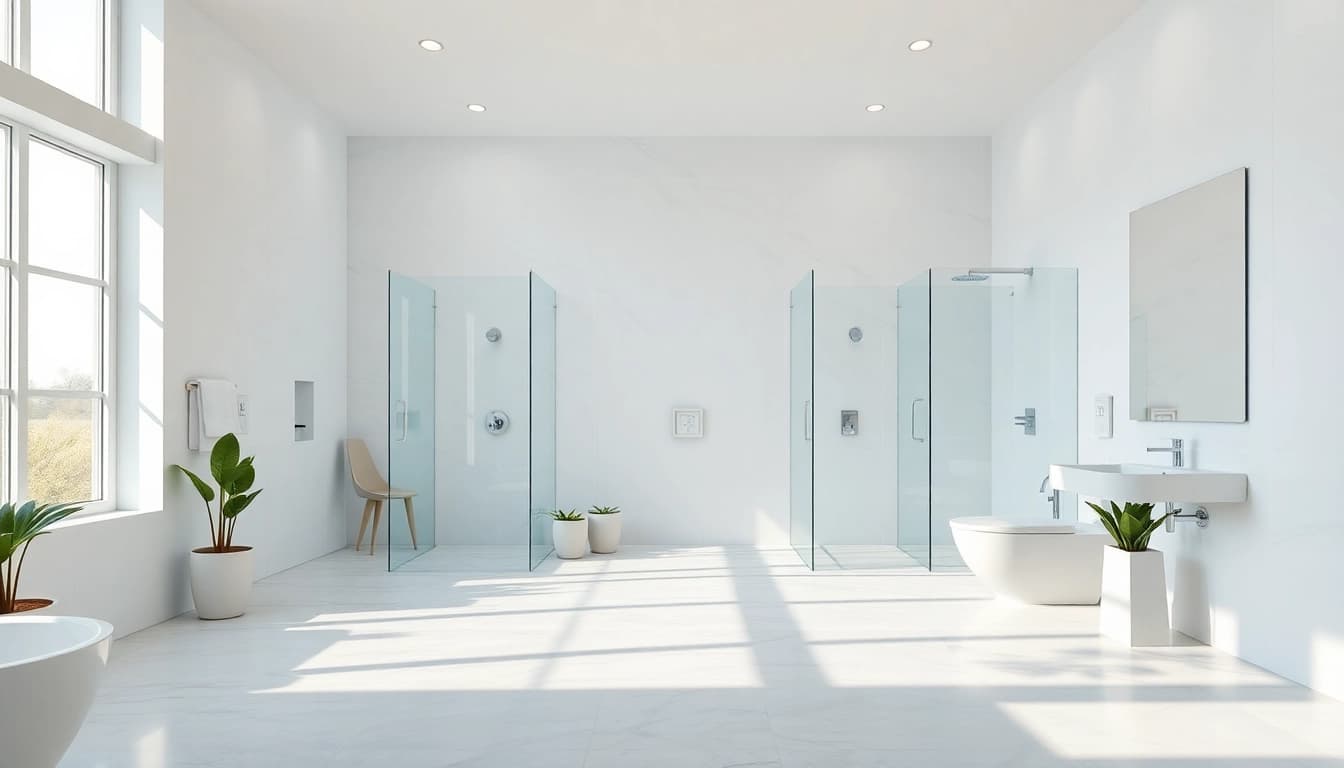 Experience elegant showers designed with modern features and a luxurious feel.