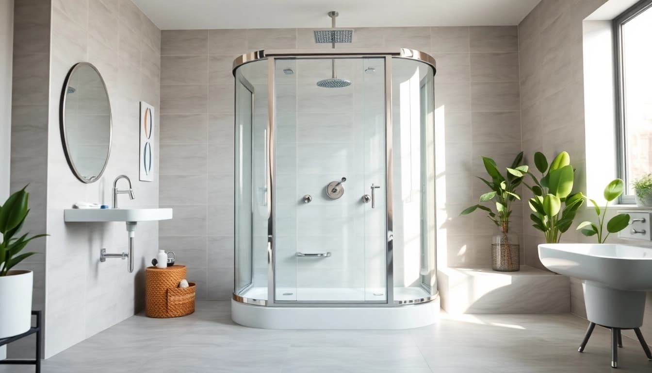 Die elegante duschkabine 100x100 pendeltür zeigt modernes Design und hochwertige Verarbeitung.