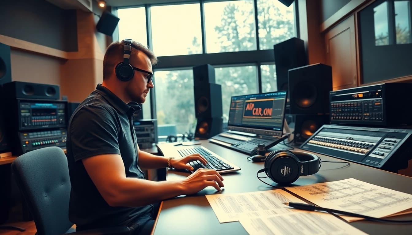 Enhance your music with online mastering services in a professional studio setting.