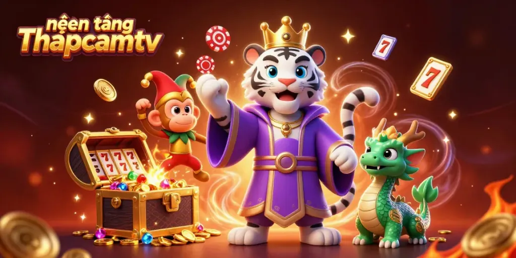 Experience the vibrant world of nền tảng Thapcamtv with action-packed slot reels and charismatic characters.
