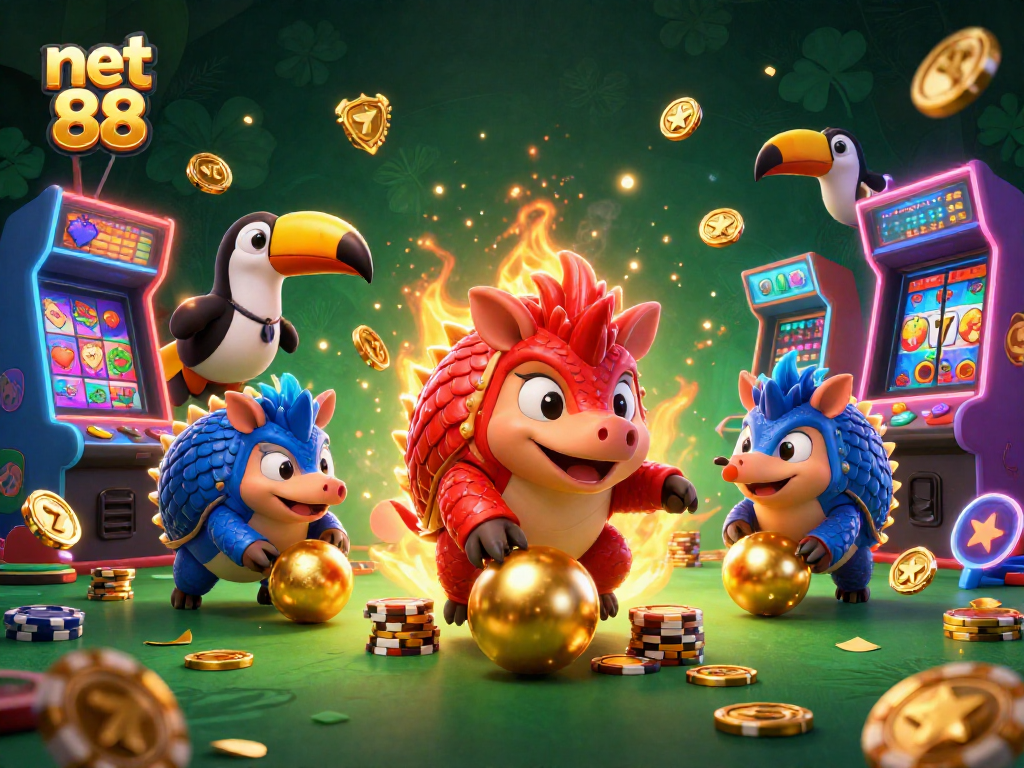 Roll with net 88's thrilling casino pangolins in an epic slot adventure!
