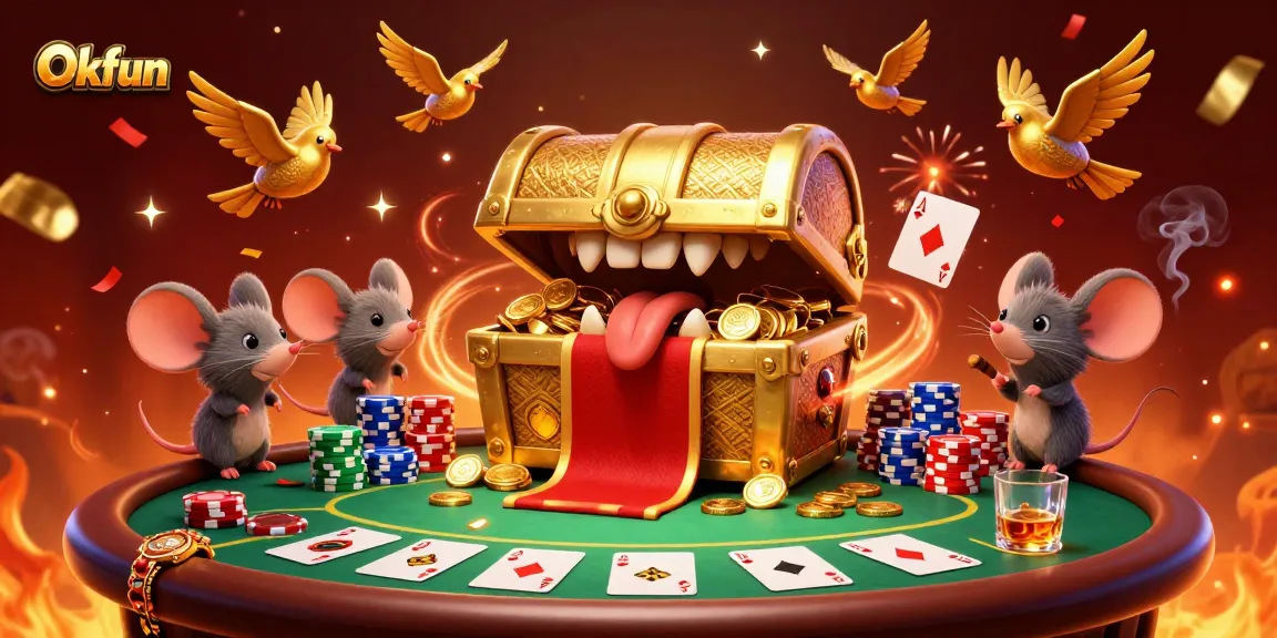 Experience the thrill of casino fun with rich visuals featuring Okfun’s dazzling poker scene.